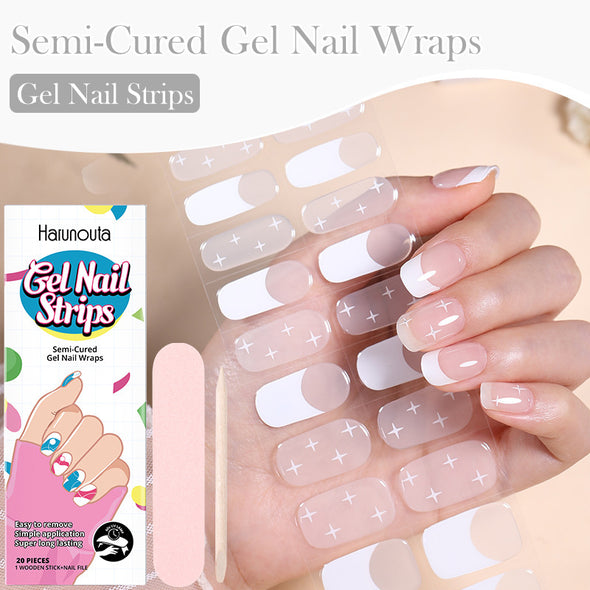 Японський стиль Nail Beauty Gel Stickers Напівтвердий французький гель