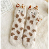 Coral Fleece Socks Women's Mid-calf Three-dimensional Cartoon Room Socks