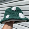 Cute Mob Cap Handmade Knitted Plush Bonnet