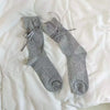 Women's Socks Mid-calf Strap Bow Thin Stockings