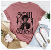 Halloween-T-Shirt mit Aufschrift „Seelensuche“