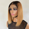 12 Inch Short Gradient Honey Blonde Wig