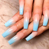 Long Ballet Flat Head Pointed Water Drop Fake Nails