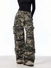 Retro Design Camouflage Cargo Pants Women