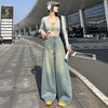 Women's American-style Retro High Street Wide-leg Jeans