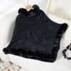 Collar Thick Cable-knit Pullover Sweater Cloak