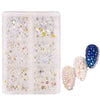 Porcelain White Champagne 6-compartment Nail Sticker