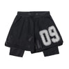 Summer Anti-exposure Running Training Shorts Double-layer Fake Two-piece