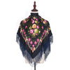 Ethnic Style Tassel Flowers Printed Scarf Embroidered Shawl