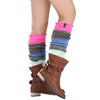 Multi-colored Stripe Long Wool Keep Warm Foot Sock Knee Cover