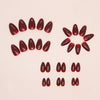 Women's Flame Red Simple Wear Nail Patch