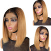 12 Inch Short Gradient Honey Blonde Wig