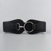 Women's Simple Sweet Cool PU Leather Decoration Wide Belt