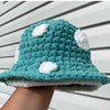 Cute Mob Cap Handmade Knitted Plush Bonnet