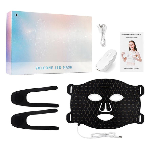 Led Pull Firming Phototherapy Silicone Mask Beauty Instrument Charging Mask USB