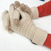 European And American Wool Knitted Turn-over Labeling Touch Screen Gloves