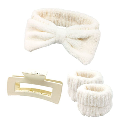 Bracelet Grab Clip Hair Band Four-piece Beige