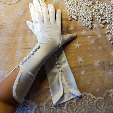 Studio Photographer's Wedding Dress Satin Gloves