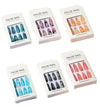 Bright Oil Color Marble Pattern European And American Style Long Fake Nails