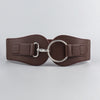 Women's Simple Sweet Cool PU Leather Decoration Wide Belt