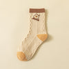 Langstapelige Baumwollsocken Herbst- und Winterdruck