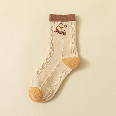 Long-staple Cotton Socks Autumn And Winter Printing