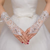 New Bridal Lace Sewing Diamond Wedding Gloves Short Wedding Accessories