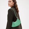 New Female Green Niche One Shoulder Crossbody Crescent Bag