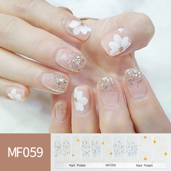 Hand Painted Tulip Smudge Nail Stickers