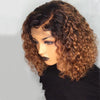 Fashion Dyed African Small Curly Female Wig With Short Curly Hair