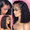 Прозорі кучеряві перуки з людського волосся Deep Water Wave Lace Frontal