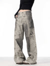 Women's High Street Distressed Printed Jeans