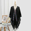 Casual Versatile Personality Border Dark Pattern Shawl Scarf