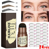 Augenbrauen-Stempel-Schablonen-Set, 24-teilige Augenbrauen-Formschablonen, lang anhaltender Augenbrauen-Brow-Definierer, perfektes, wiederverwendbares Make-up-Set