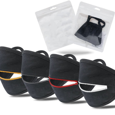 Black Zipper 2-layer Dust-proof And Warm Cycling Mask