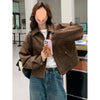 Women's Brown Suede Jacket Vintage