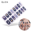 Laser Letters Color Oil Film Nail Stickers