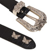 Ladies American Retro Decoration Butterfly Drill Buckle Personality Belt