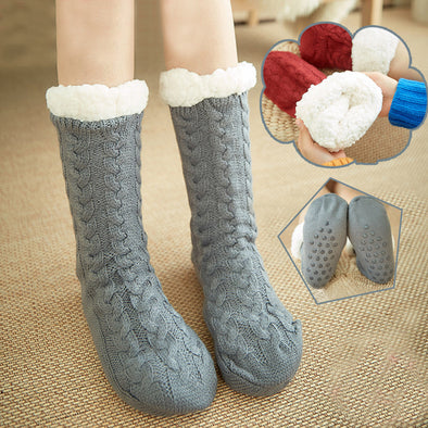 Winter Warm Gestrickte Plüsch Boden Socken Home Indoor Rutschfeste Teppich Socken Für Männer Und Frauen